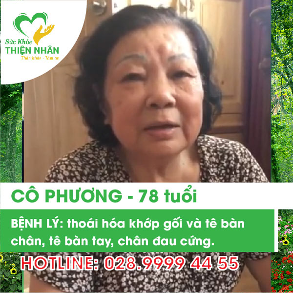 Chia sẻ Cô Phương bị thoái hóa khớp gối và tê bàn chân, tê bàn tay