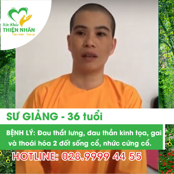 SƯ GIẢNG  – 36 tuổi  bị đau đau thắt lưng